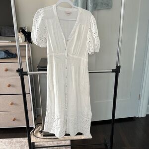 Knox Rose White Eyelet Midi Dress